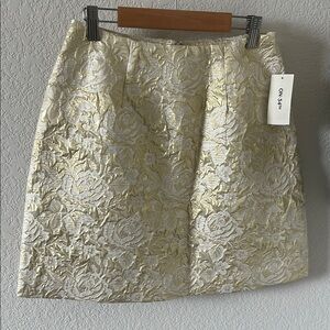 On 34th Gold Floral Women's Skirt